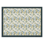 黄色い地中海のレモン色のネイビー色のタイル テーブルクロス (正面(横))