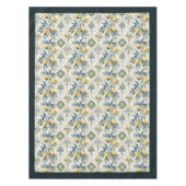 黄色い地中海のレモン色のネイビー色のタイル テーブルクロス (正面)