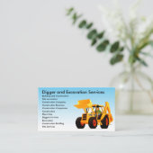 黄色い坑夫のカスタムな建築 名刺 (スタンド正面)