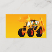 黄色い坑夫の建設請負業者 名刺 (裏面)