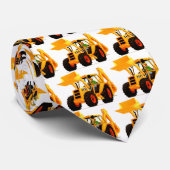 黄色い坑夫または掘削機の建築 ネクタイ (ロール)