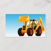 黄色い坑夫/掘削機のカスタムの建築 名刺 (裏面)
