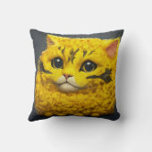 「黄色い塊のような猫の最高傑作- クッション (裏面)