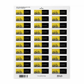 黄色い壁に脂肪の自転車 ラベル (フルシート)