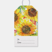 黄色い夏のひまわり ギフトタグ (裏面)