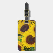 黄色い夏のひまわり ラゲッジタグ (正面縦)