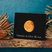 黄色い大月カスタマイズ可能 フォトプラーク (側面)