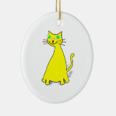 黄色い太った猫 セラミックオーナメント (右)