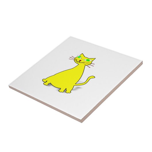 黄色い太った猫 タイル (側面)