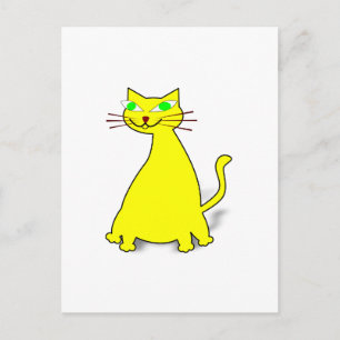 黄色い太った猫 ポストカード