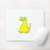 黄色い太った猫 マウスパッド (マウス)