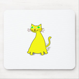 黄色い太った猫 マウスパッド
