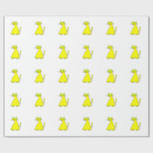 黄色い太った猫 ラッピングペーパー (フラット)