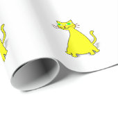 黄色い太った猫 ラッピングペーパー (ロールコーナー)