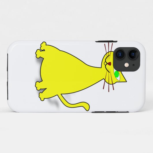 黄色い太った猫 Case-Mate iPhoneケース (裏面(横))