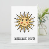 黄色い太陽と顔 サンキューカード (スタンド正面)