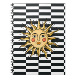 黄色い太陽と顔 ノートブック