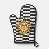 黄色い太陽と顔 鍋つかみ (正面)