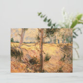 黄色い太陽の下の木のある野原のヴィンセント・ヴァン・ゴッホ 招待状 (スタンド正面)