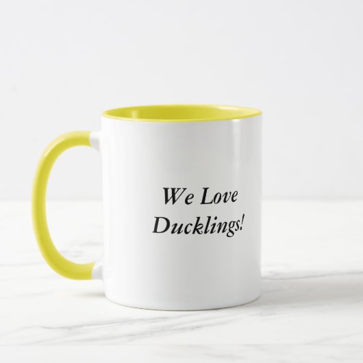 黄色い子ガモ マグカップ (左)