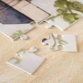 黄色い子猫の窓の花絵画箱 ジグソーパズル (側面)