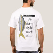 黄色い尾背部 Tシャツ (裏面)