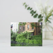 黄色い屋根と庭 ポストカード (スタンド正面)