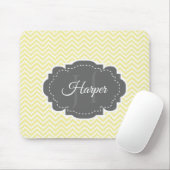 黄色い山形パーソナライズされたマウスパッド マウスパッド (マウス)