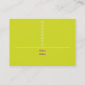 黄色い幾何学的-ぽっちゃりした 名刺 (裏面)