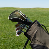 黄色い庭のクモが閉まる ゴルフヘッドカバー (インサイチュ)