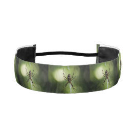 黄色い庭のジグザグのクモ アスレチックヘッドバンド