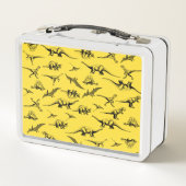黄色い恐竜の弁当箱 メタルランチボックス (裏面)