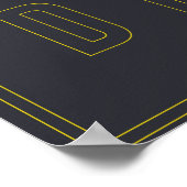 黄色い折り紙の鹿の肯定ポスター。夢 ポスター (角)