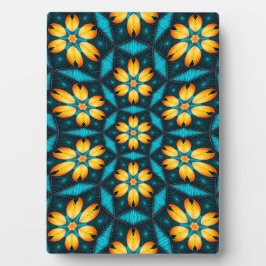 黄色い抽象芸術花 フォトプラーク