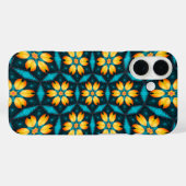 黄色い抽象芸術花 Case-Mate iPhoneケース (裏面 (横))