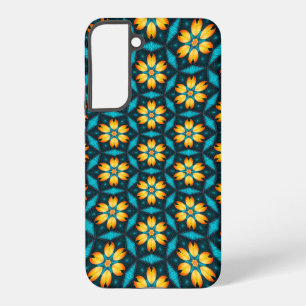 黄色い抽象芸術花 SAMSUNG GALAXY S22+ケース