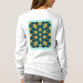 黄色い抽象芸術花 Tシャツ (裏面)
