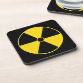 黄色い放射の記号のコースター コースター (左側)