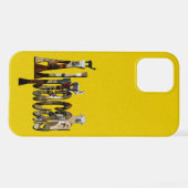 黄色い斑点のあるアルパカデザイン iPhoneケース (裏面横)