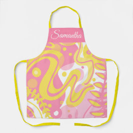 黄色い旋回植物 エプロン