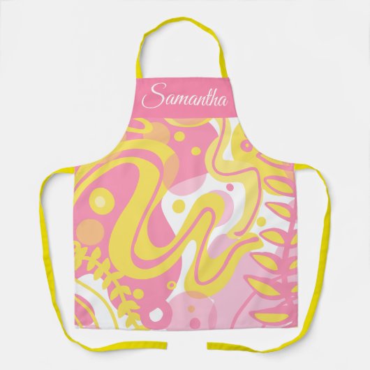 黄色い旋回植物 エプロン (正面)