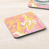 黄色い旋回植物 コースター (左側)