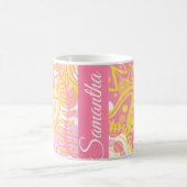 黄色い旋回植物 コーヒーマグカップ (中央)