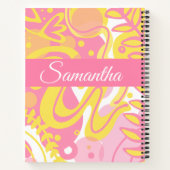 黄色い旋回植物 ノートブック (裏面)