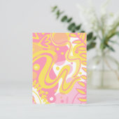 黄色い旋回植物 ポストカード (スタンド正面)