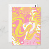 黄色い旋回植物 ポストカード (正面/裏面)