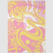 黄色い旋回植物 薄葉紙 (正面)