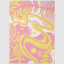 黄色い旋回植物 薄葉紙