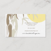 黄色い日の出の禅の東洋のタケはアジア人を去ります 名刺 (裏面)