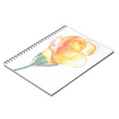 黄色い日没のばら色のノート ノートブック (左側)